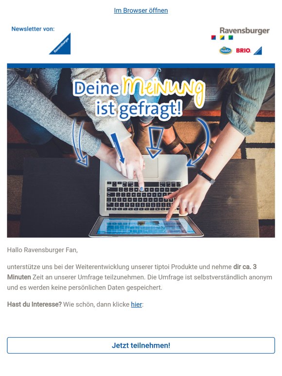 Deine Meinung ist uns wichtig!