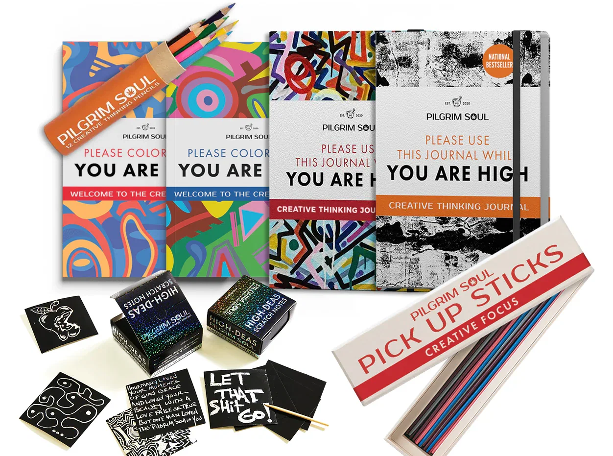 Image of The Complete Pilgrim Soul Bundle (Journal 1&2 + Color 2&3 + Sticks + Notes + Pencils)