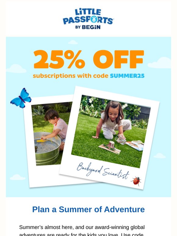 😎 Save 25% on a summer of adventure! 😎