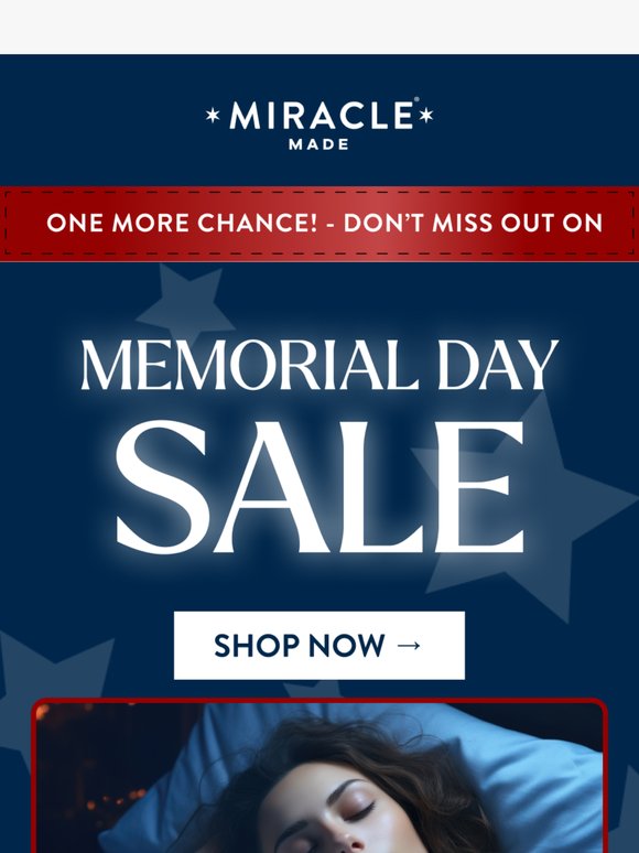 One more chance at Memorial Day savings