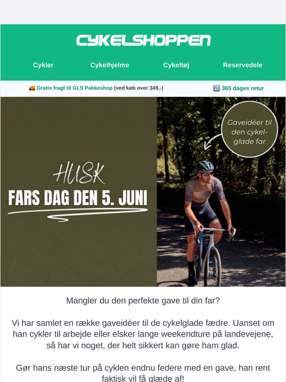 🎁 Glem ikke fars dag den 5. juni!