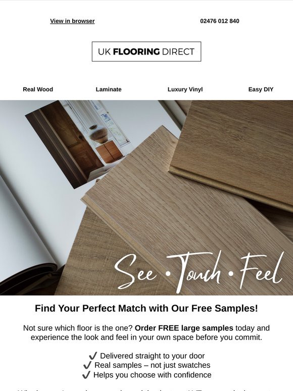 Try Before You Buy – Free Flooring Samples 👣