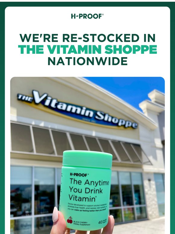 Find Us at Your Local Vitamin Shoppe 📍