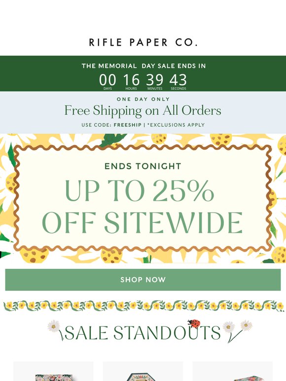SITEWIDE SALE ENDS TONIGHT 🚨