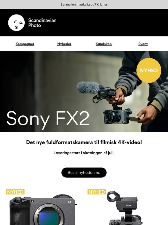 Nyhed: Sony FX2 til filmisk 4K-video! 🎥