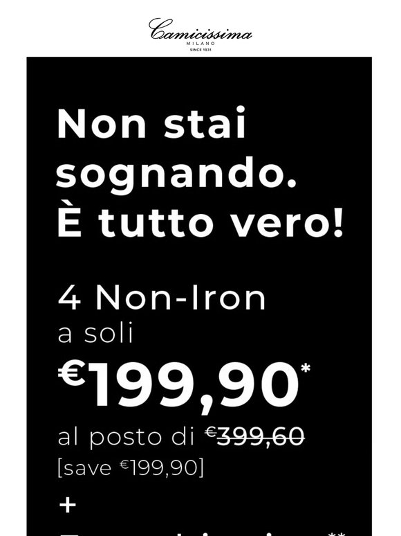 Non stai sognando. È tutto vero!