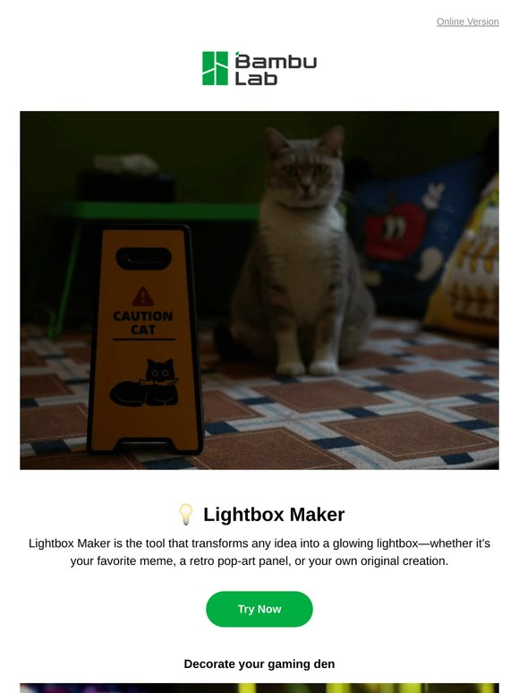 Lightbox Lab Bambu Lab: New Feature: Lightbox Maker – Make Your Designs Glow! | Milled