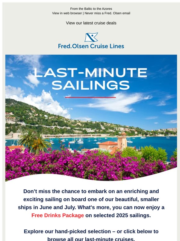 Last-minute sailings