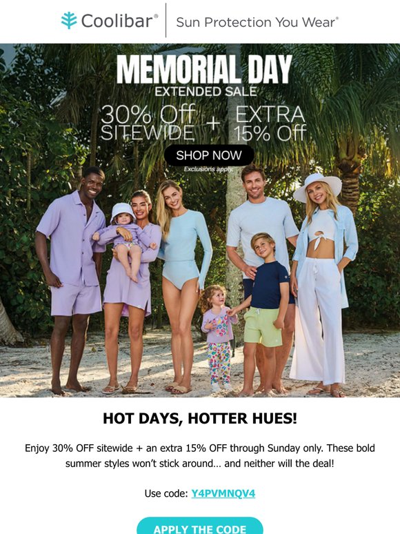 End of Sale! Fresh Colors, Final Markdowns