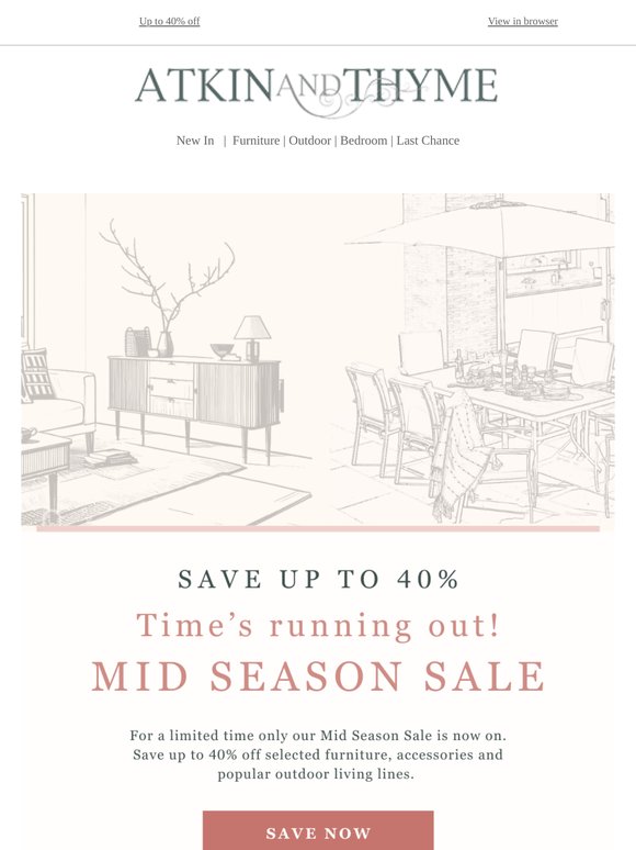 Time's Running Out - Shop The Mid-Season Sale