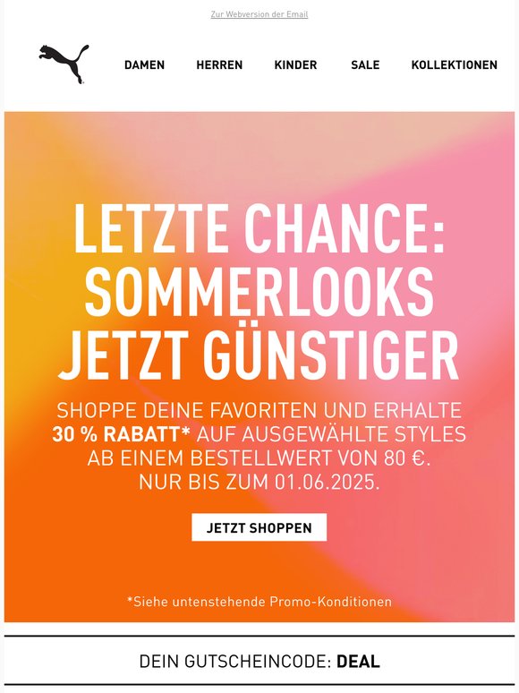 Letzte Chance: Spare beim Kauf von Sommerlooks
