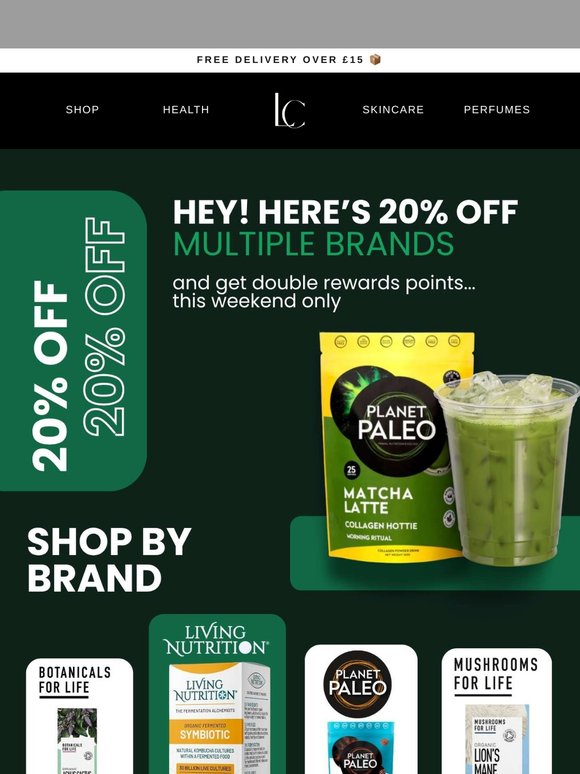 IT'S HERE: 20% off Multiple Supplement Brands🔥