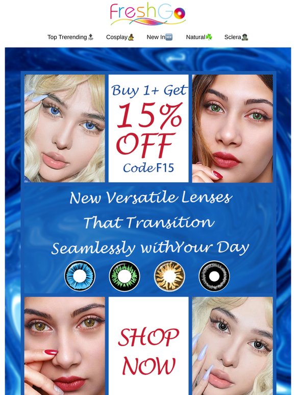 Get 15% OFF Our New Lenses