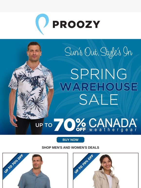 Spring Styles Won’t Last! Up to 70% off polos, bottoms, and more from Canada Weather Gear!