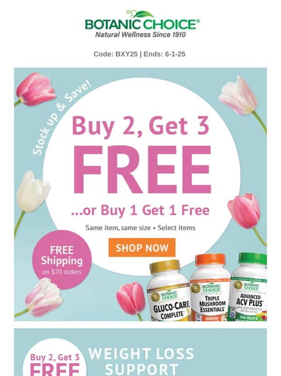 2 Days Only! Get 5 for the price of 2...