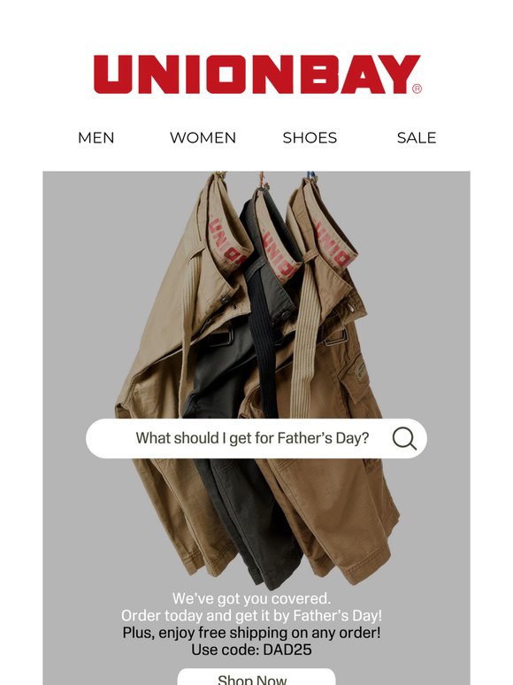 Free shipping for dad!