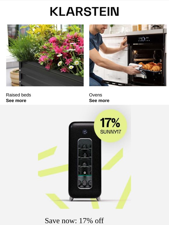 Time Is Running Out ⏳  17% Off Klarstein’s Home Appliances! 🏡