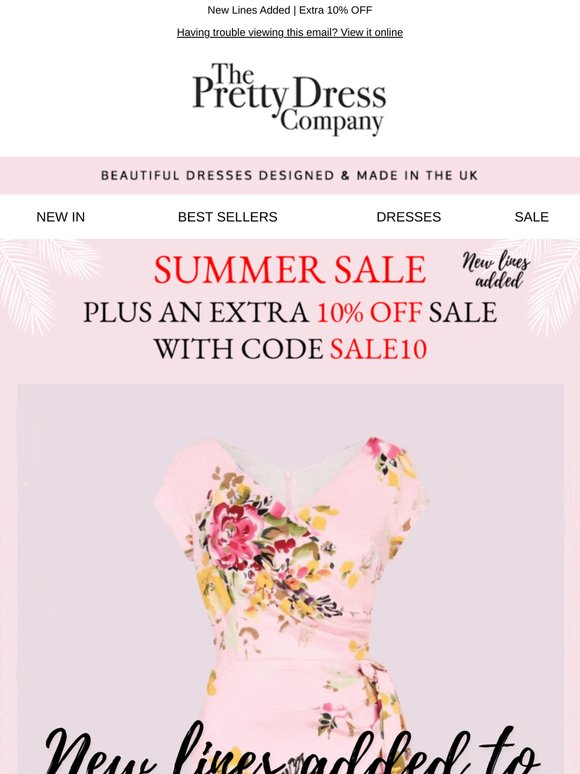 Summer Sale New Lines added, plus an extra 10% Off Sale