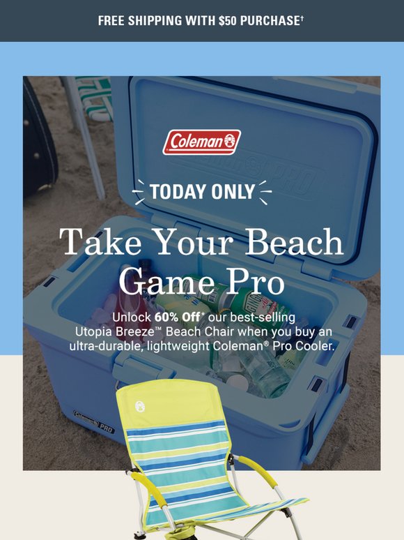 TODAY ONLY: Unlock a $20 Beach Chair Deal