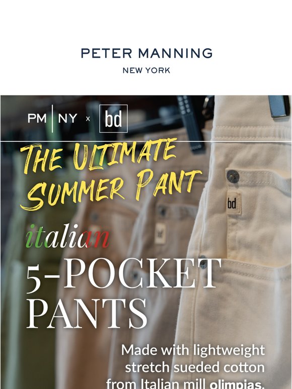 The Ultimate Summer Pant: Italian 5-Pockets