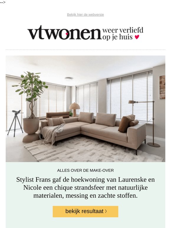 Stylist Frans ging voor een chique strandsfeer in Vinkeveen