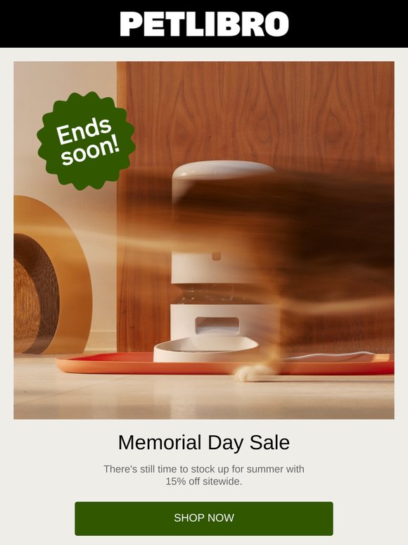 ⏳ Memorial Day Sale final hours!