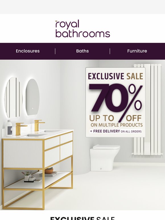 ✨ Exclusive Bathroom Sale – Up to 70% Off + Free Delivery!