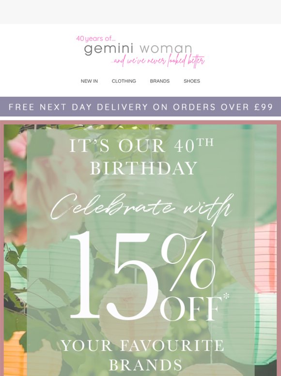 15% Off Our Birthday Gift to You 🎂