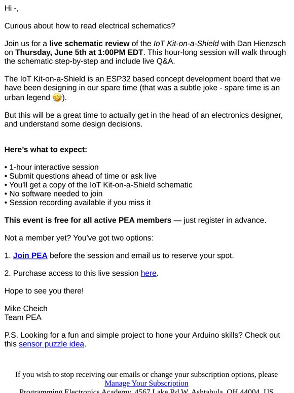 Register to join a Live Schematic Review