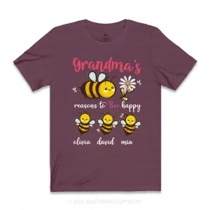 Image of Personalized Grandma Bee Family T-Shirts