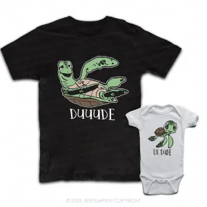 Image of Dude Lil Dude Dad & Me Matching T-Shirts