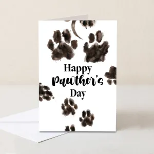 Image of Watercolor Dog Footprints Father's Day Gift Card