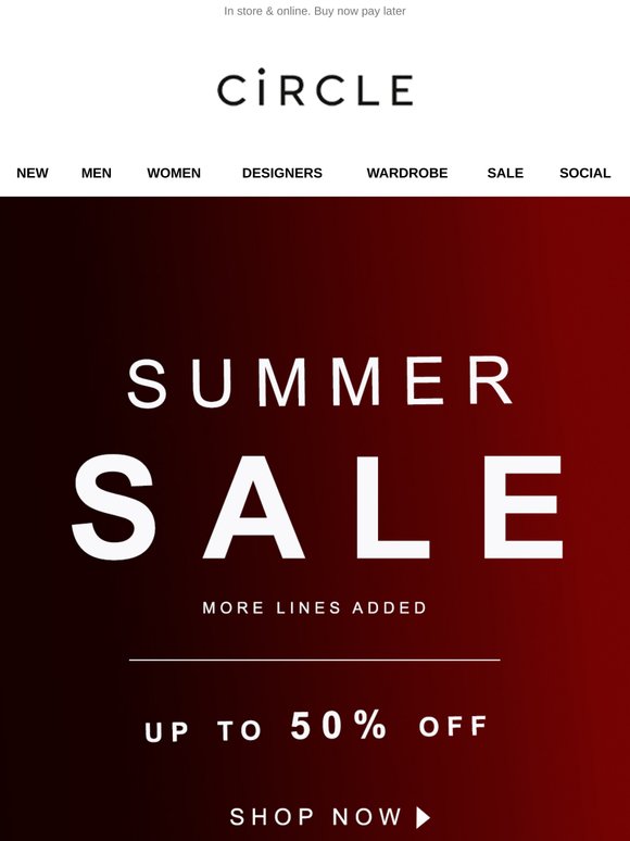 Summer Sale, more lines added