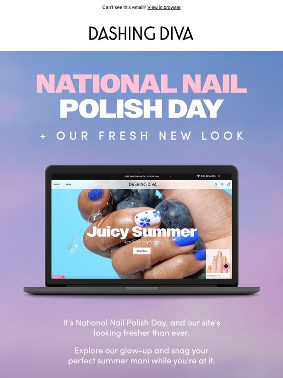 Celebrate National Nail Polish Day with our website glow-up!