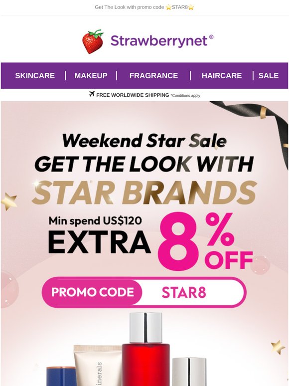 Extra 8% Off🎊One Day ONLY😎Weekend Star Sale