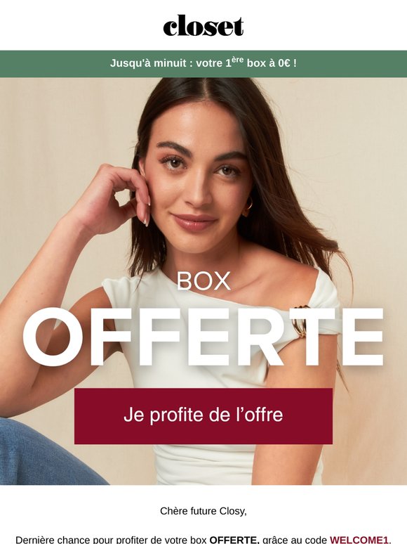 Dernière chance, votre 1ère box à 0€ 😱