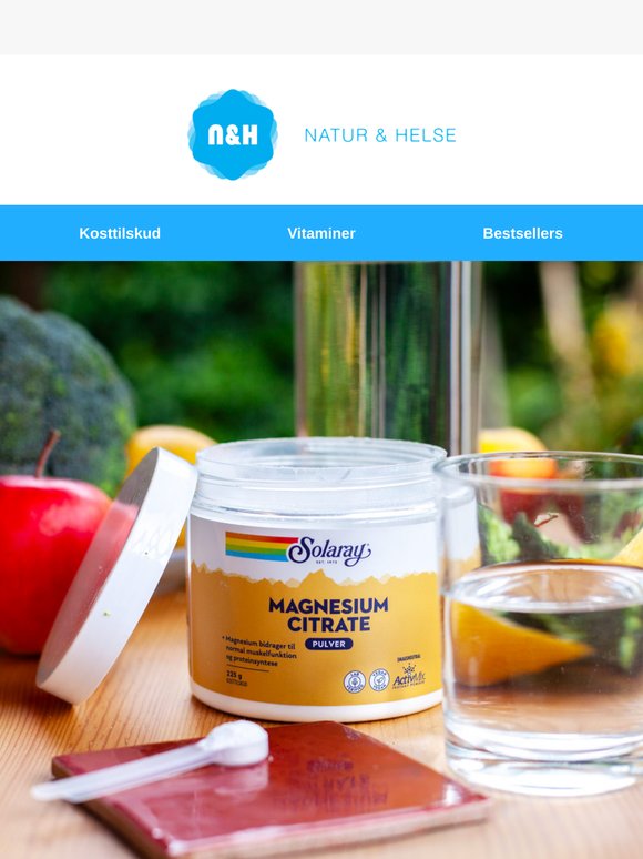 Nyhed! Solaray Magnesium Citrate – Din vej til mere energi!