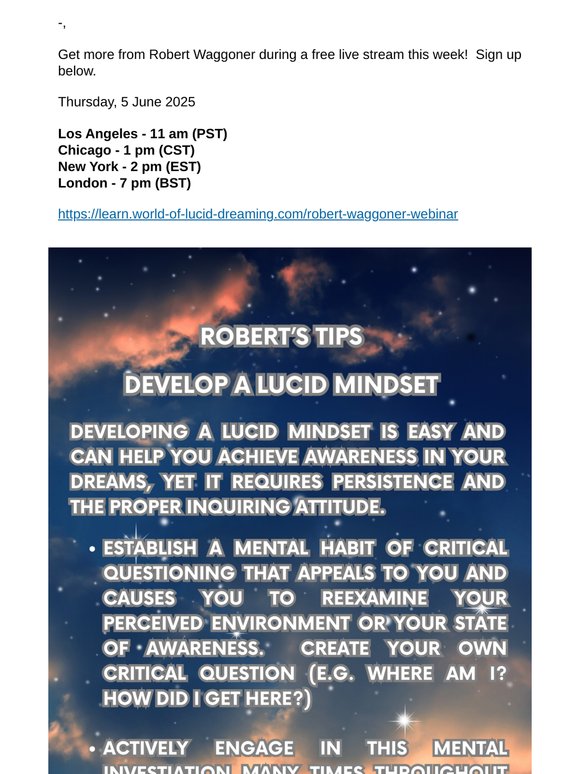 Develop a Lucid Mindset
