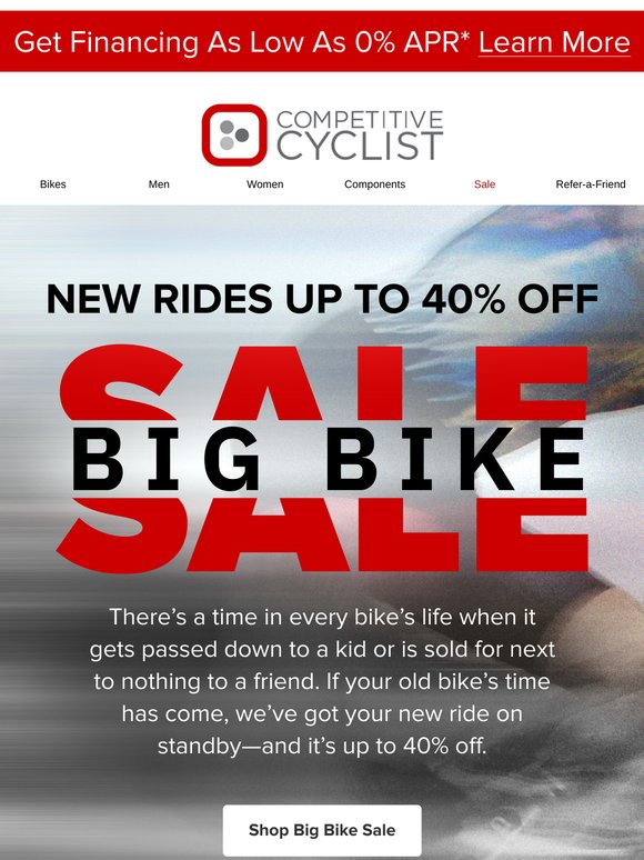 Bikes & frames up to 40% off