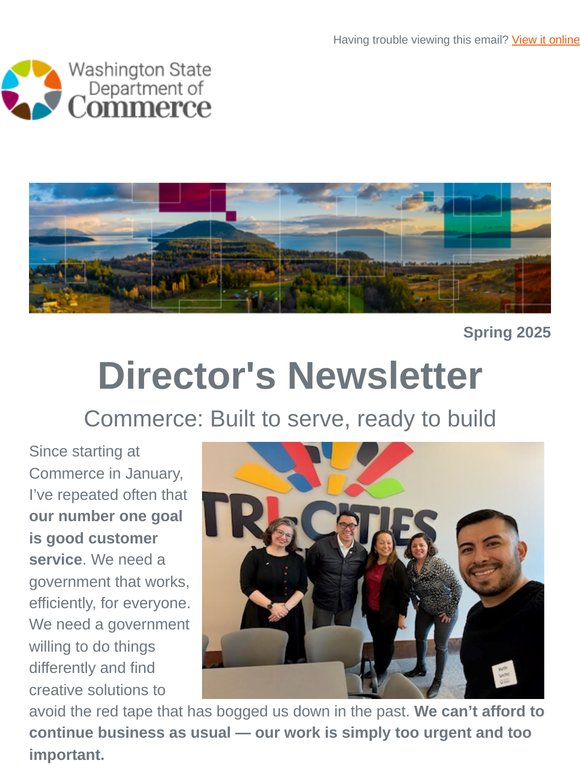 Commerce Updates: News from Director Joe