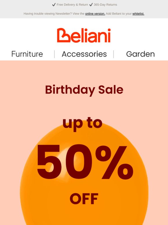 🔥 Up to 50% OFF sitewide 🔥 Birthday Sale starts now!