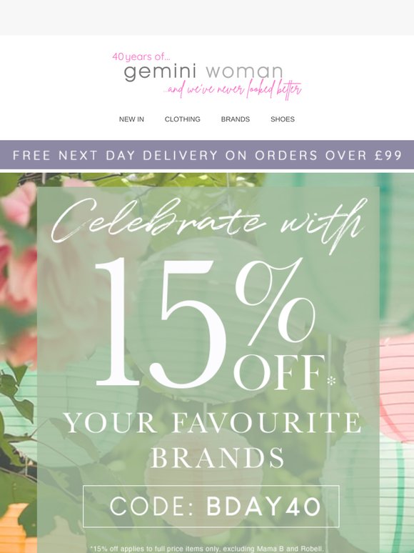 15% OFF Your Favourite Brands 💫