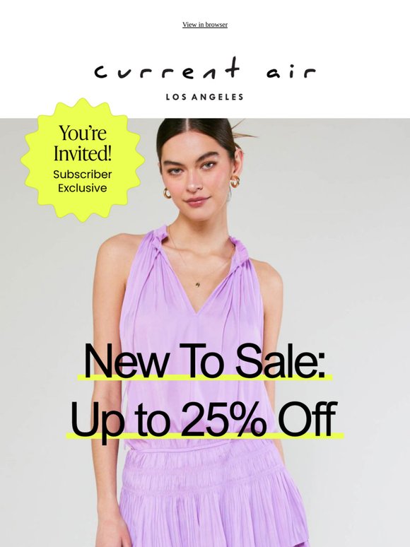 🎟️ You’re Invited: Early Access to Our New Sale Collection