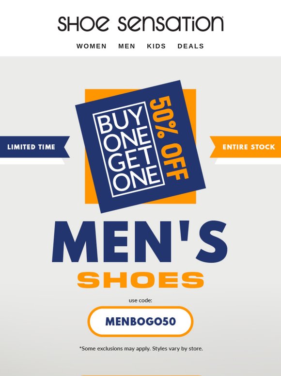 Double Up on Men’s Shoes!