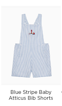 Blue Stripe Baby Atticus Bib Shorts