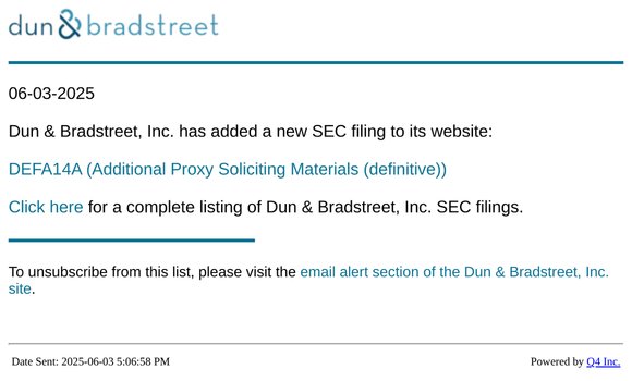 Dun & Bradstreet, Inc. - DEFA14A (Additional Proxy Soliciting Materials (definitive)) SEC Filing