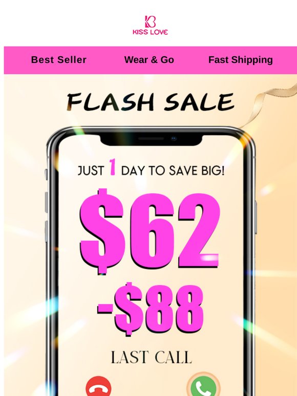 From $62 To $88 - Flash Sale On!