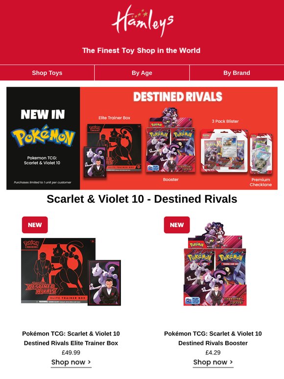Pokemon Slt Hamleys: New Pokémon TCG Collection: Destined Rivals | Milled