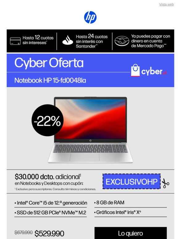 ¡Tienes una oferta exclusiva de CyberDay! 👾👉