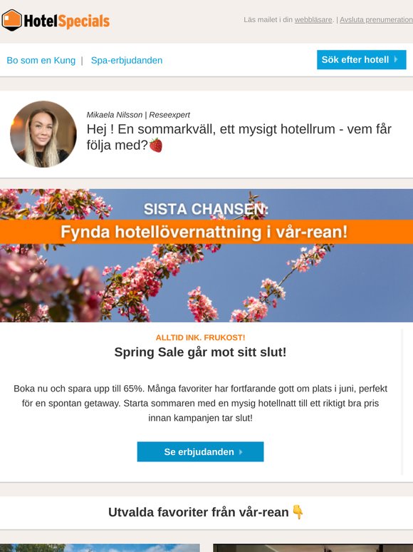 ⏰Sista chansen – upp till 65 % rabatt på hotell!